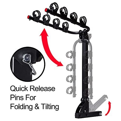 CMC Premium 4-Bike Hitch Rack Carrier - Fits All Standard 2" Hitch