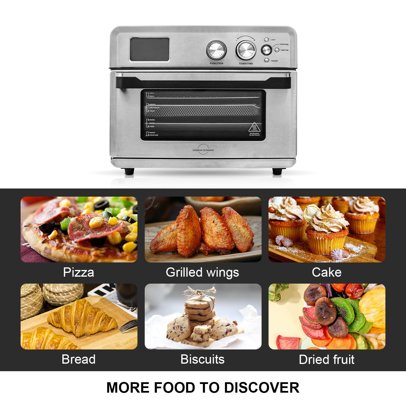 LCD Digital Display Air Fryer Convection Oven