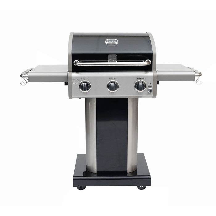 Kenmore - 3 Burner Pedestal Gas Grill - Black