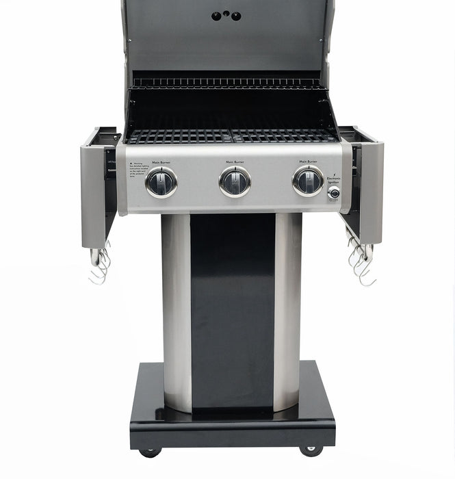 Kenmore - 3 Burner Pedestal Gas Grill - Black