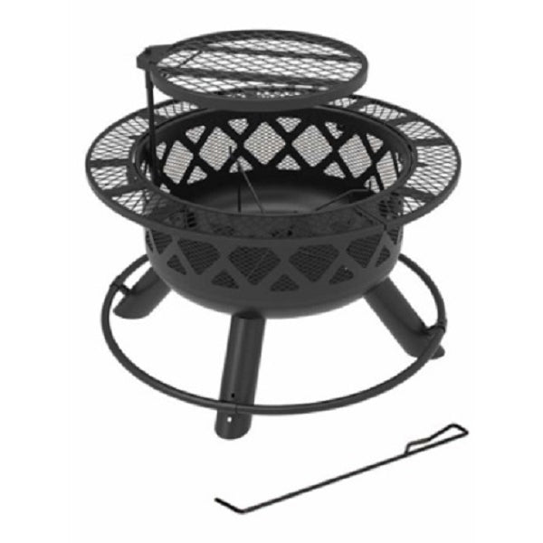 Shinerich - 24” Fire Pit with Regular Grill — CLICK MY CART